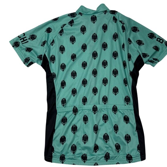 SIZE MEDIUM M Bianchi Dama Peloton Jersey Voler USA Green Black Cycling Race - Picture 7 of 10